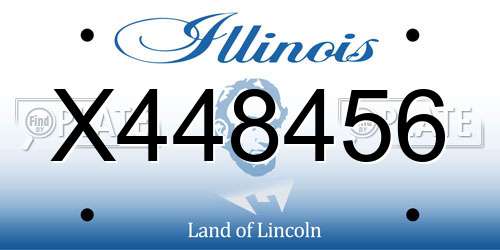 X448456 Illinois License Plate