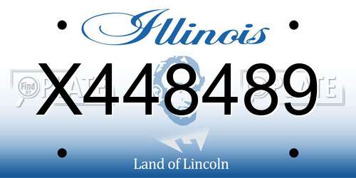 X448489 Illinois License Plate