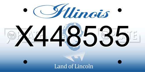 X448535 Illinois License Plate