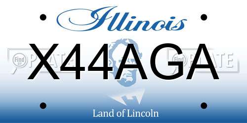 X44AGA Illinois License Plate