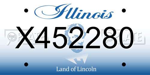 X452280 Illinois License Plate