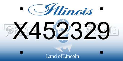 X452329 Illinois License Plate