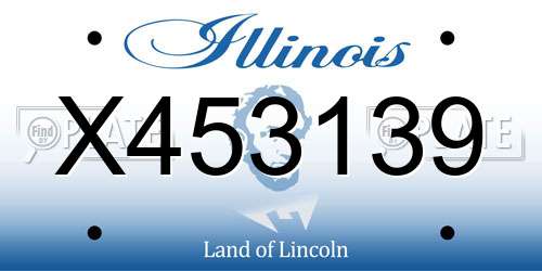 X453139 Illinois License Plate