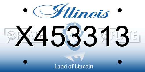 X453313 Illinois License Plate