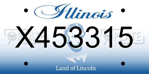 X453315 Illinois License Plate