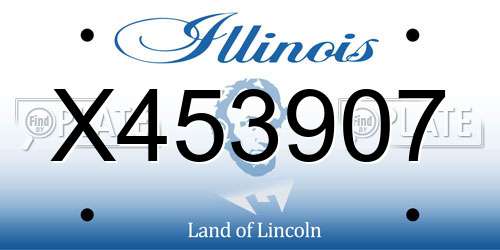 X453907 Illinois License Plate