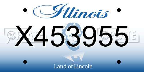 X453955 Illinois License Plate