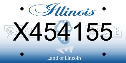 X454155 Illinois License Plate