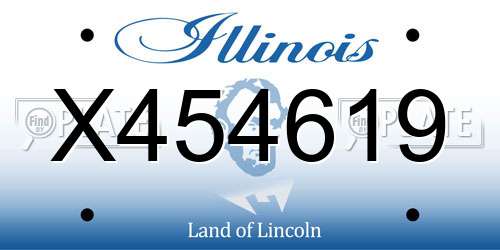 X454619 Illinois License Plate