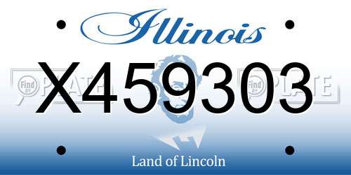 X459303 Illinois License Plate