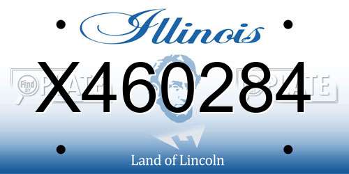 X460284 Illinois License Plate