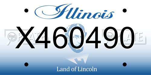 X460490 Illinois License Plate