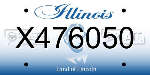 X476050 Illinois License Plate
