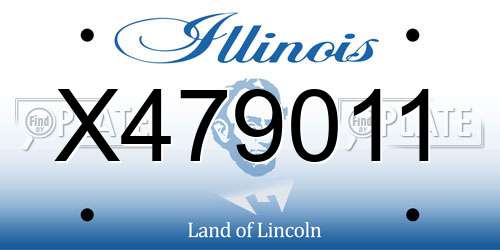 X479011 Illinois License Plate