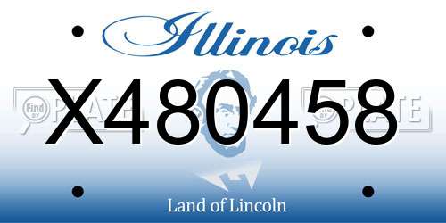 X480458 Illinois License Plate