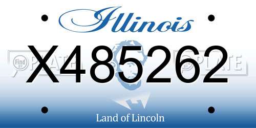 X485262 Illinois License Plate