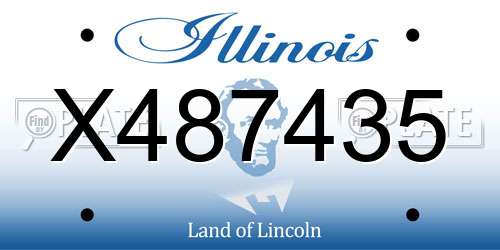 X487435 Illinois License Plate