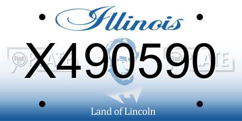 X490590 Illinois License Plate