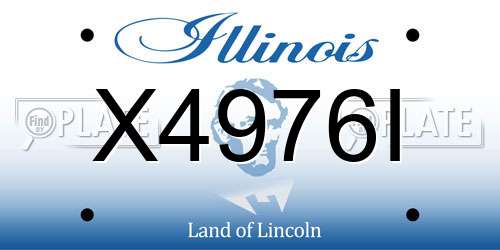 X4976I Illinois License Plate