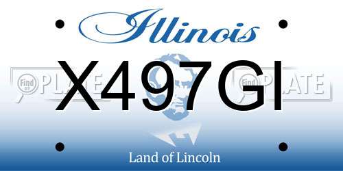 X497GI Illinois License Plate
