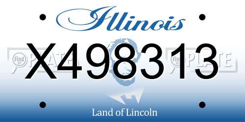 X498313 Illinois License Plate