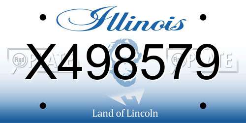 X498579 Illinois License Plate