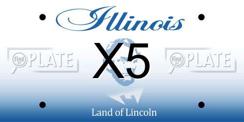X5 Illinois License Plate
