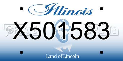 X501583 Illinois License Plate