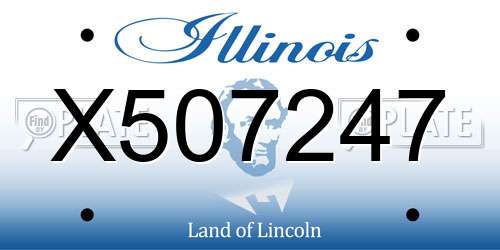 X507247 Illinois License Plate