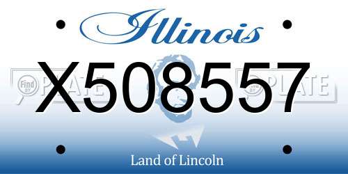 X508557 Illinois License Plate