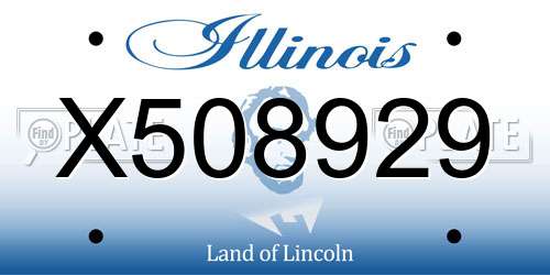 X508929 Illinois License Plate