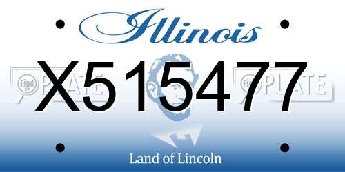 X515477 Illinois License Plate