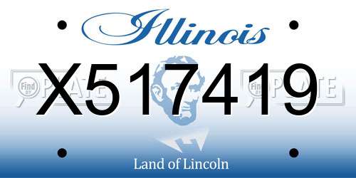 X517419 Illinois License Plate