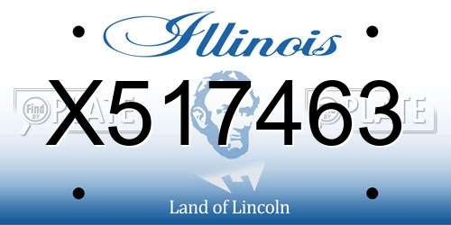 X517463 Illinois License Plate