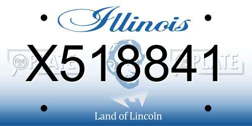 X518841 Illinois License Plate