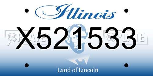 X521533 Illinois License Plate