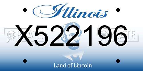 X522196 Illinois License Plate