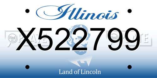 X522799 Illinois License Plate