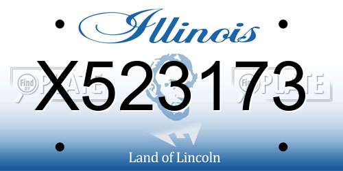 X523173 Illinois License Plate