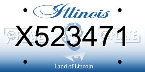 X523471 Illinois License Plate