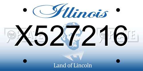 X527216 Illinois License Plate