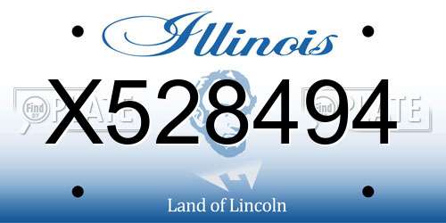 X528494 Illinois License Plate
