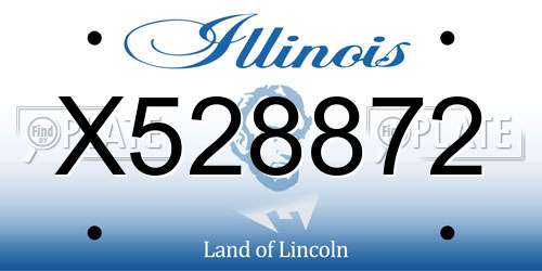 X528872 Illinois License Plate