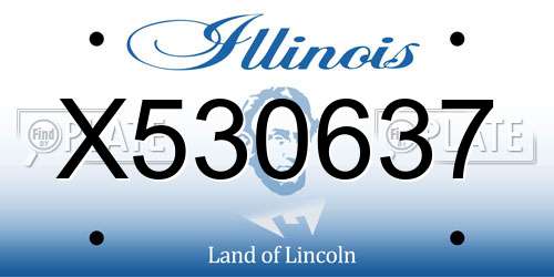 X530637 Illinois License Plate
