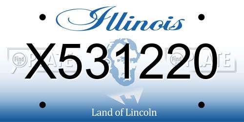 X531220 Illinois License Plate