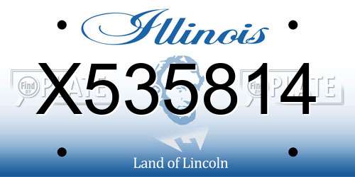 X535814 Illinois License Plate