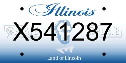 X541287 Illinois License Plate