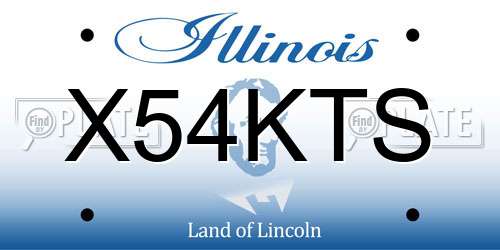 X54KTS Illinois License Plate