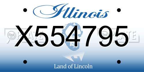 X554795 Illinois License Plate