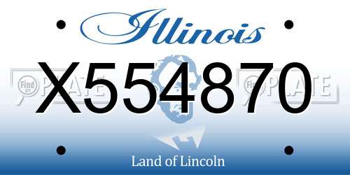 X554870 Illinois License Plate